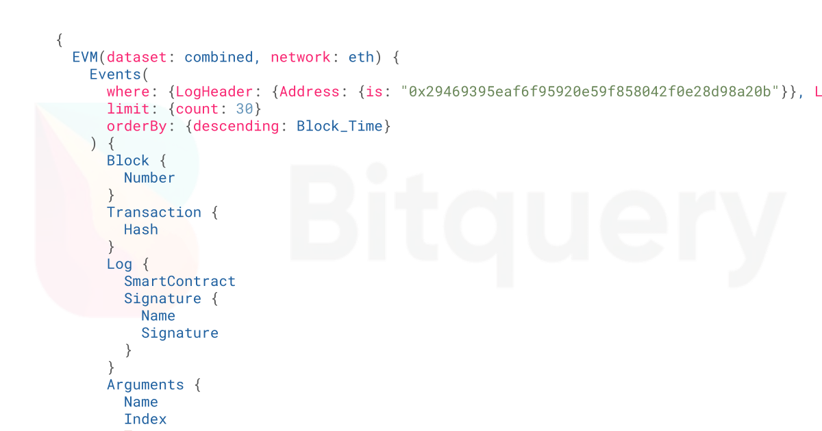 Getting specific Event from a smart contract..