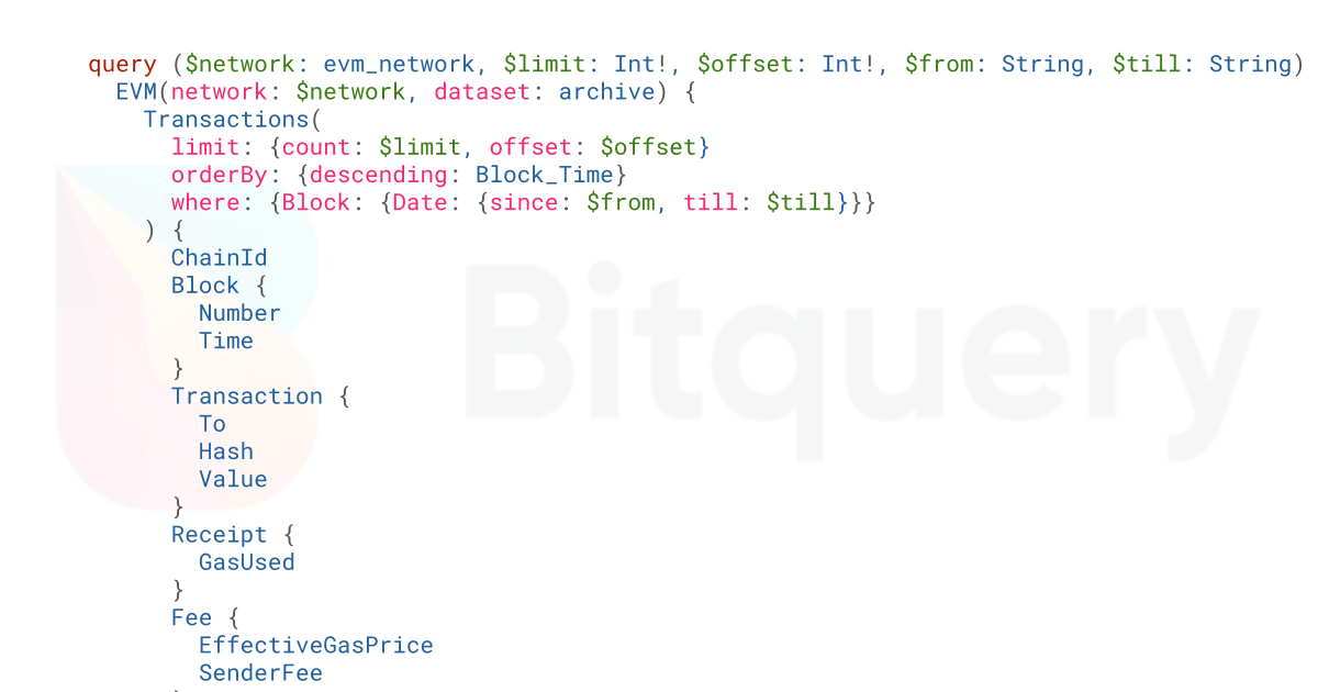 Latest Transactions - Blockchain Data API