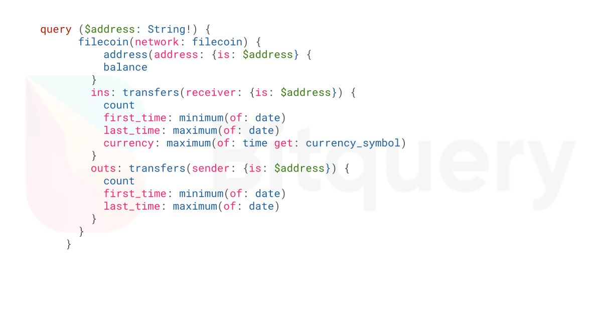 Query currency symbol and balance in Filecoin - Blockchain Data API
