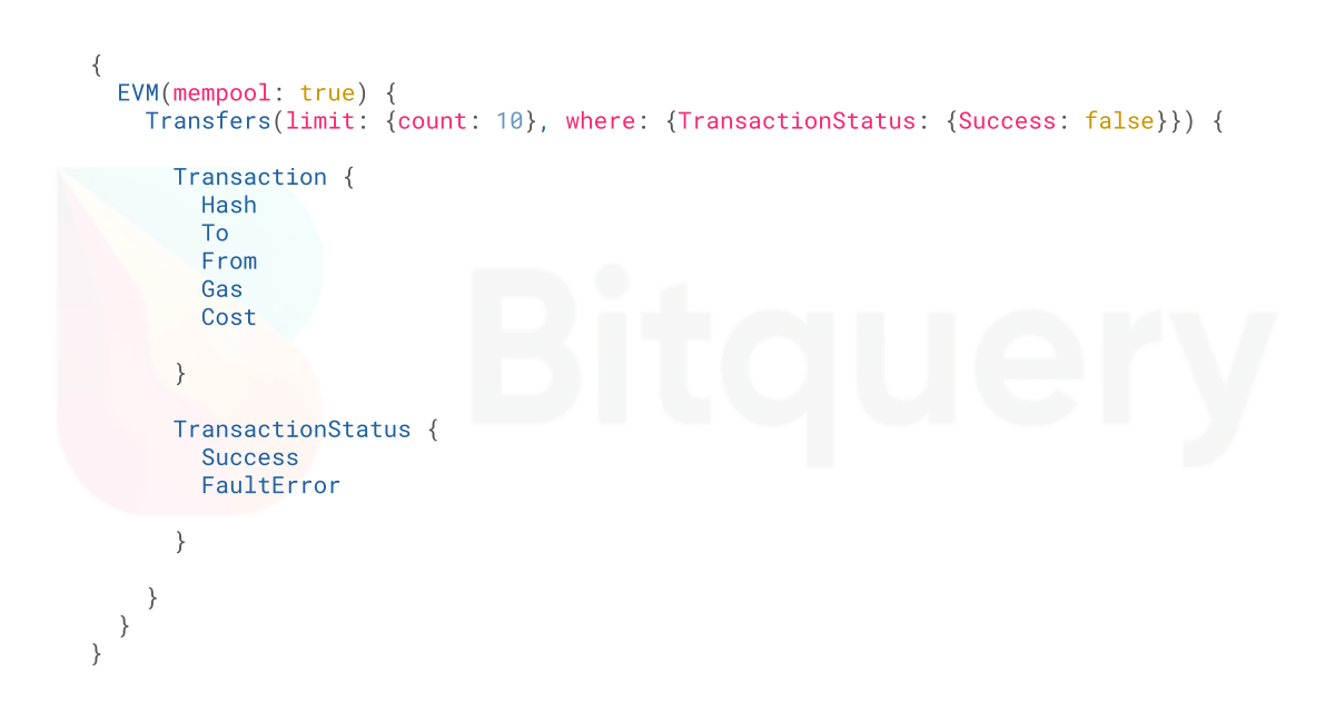 Simulating Failed Transactions - Blockchain Data API